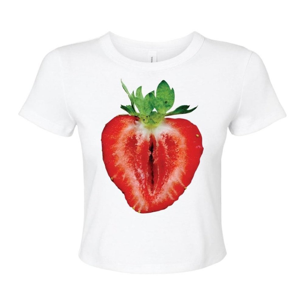 EN FLEURS JUMBO FRUIT BABY TEE — STRAWBERRY